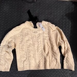 J. Crew Cream Cable Knit Sweater